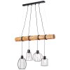 Brilliant-Leuchten KEYLA Pendant Light Ecru, black, 4-light sources
