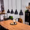 MALABE Pendant Light Dark wood, black, 4-light sources