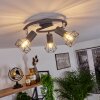 GULLSPANG Ceiling Light anthracite, chrome, 3-light sources