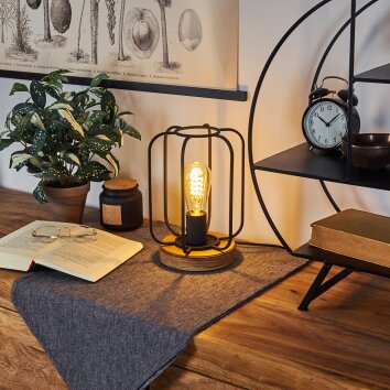 PASTEUR Table lamp Ecru, black, 1-light source