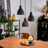 MALABE Pendant Light Dark wood, black, 3-light sources
