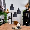 MALABE Pendant Light Dark wood, black, 3-light sources