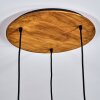 MALABE Pendant Light Dark wood, black, 3-light sources
