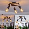 MAIDFORD Ceiling Light Dark wood, black, 3-light sources