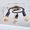 MAIDFORD Ceiling Light Dark wood, black, 3-light sources