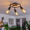 MAIDFORD Ceiling Light Dark wood, black, 3-light sources