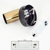 MAIDFORD Wall Light brass, black, 1-light source