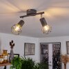 BARIPADA Ceiling Light chrome, grey, 2-light sources