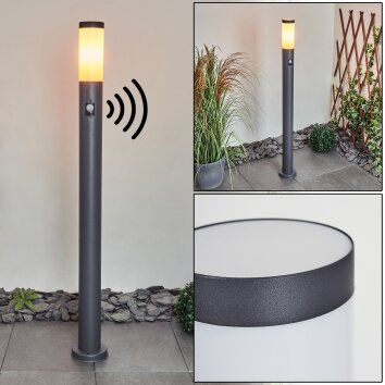 GABORONE path light anthracite, 1-light source, Motion sensor