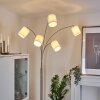 ANTILLO Floor Lamp matt nickel, 5-light sources, Fabric lampshade