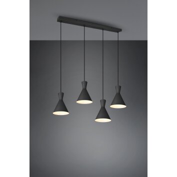 Reality ENZO Pendant Light black, 4-light sources
