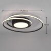 Trio-Leuchten YAVA Ceiling Light LED black, 1-light source, Remote control