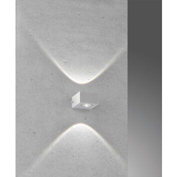 Fischer-Honsel HELSINKI Outdoor Wall Light LED silver, 2-light sources