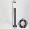 GABORONE path light anthracite, 1-light source, Motion sensor