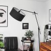 CHASSAGNE Floor Lamp black, 1-light source, Fabric shade