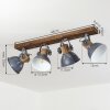 ORNY Ceiling Light grey, Dark wood, 4-light sources