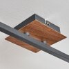 JAVEL Ceiling Light brown, grey, Wood like finish, black, 6-light sources