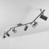 JAVEL Ceiling Light brown, grey, Wood like finish, black, 6-light sources