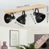 SVANFOLK Ceiling Light Light wood, black, 3-light sources
