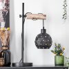 SUNASAU Table lamp Ecru, black, 1-light source