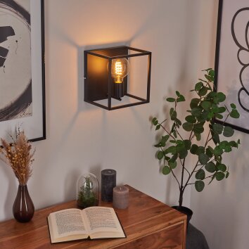 MALAO Wall Light black, 1-light source