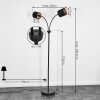 ALSEN Floor Lamp black, 2-light sources