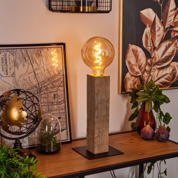 DERVILLE Table lamp Ecru, black, 1-light source