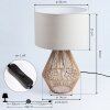 CANOT Table lamp brown, Ecru, 1-light source