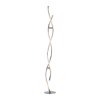 Leuchten-Direkt LOLASMART-SWING Floor Lamp LED brushed steel, 2-light sources, Remote control, Colour changer