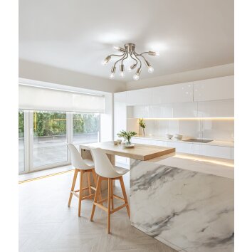 FHL-easy BREE Ceiling Light matt nickel, 8-light sources