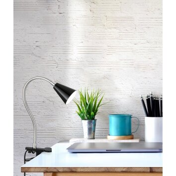 FHL-easy ZIRBEL clamp-on light LED black, 1-light source