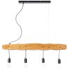 Brilliant-Leuchten BAKER Pendant Light Light wood, black, 4-light sources