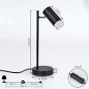 JAVEL Table lamp chrome, black, 1-light source