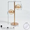ALDEN Table lamp brass, 2-light sources