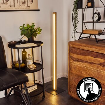 MADOU Floor Lamp LED Ecru, black, 1-light source