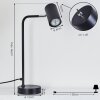 ZUOZ Table lamp chrome, black, 1-light source