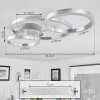 SORTE Ceiling Light LED matt nickel, 1-light source