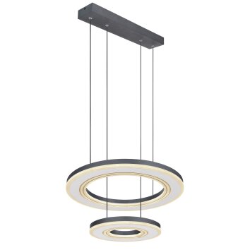 Globo BLASIUS Pendant Light LED black, 1-light source, Remote control