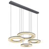 Globo BLASIUS Pendant Light LED black, 1-light source, Remote control