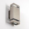Lutec outdoor wall light stainless steel, 2-light sources