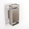 Lutec outdoor wall light stainless steel, 2-light sources