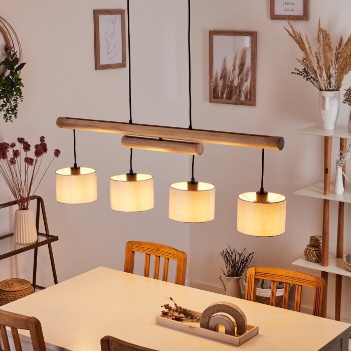 BIGANDIE Pendant Light Ecru, black, 4-light sources