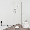JAVEL Floor Lamp chrome, white, 3-light sources
