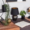 TAPONA Table lamp dark brown, matt nickel, 1-light source