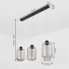 CHIEDENT Pendant Light black, 3-light sources