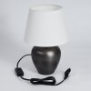 TAPONA Table lamp dark brown, matt nickel, 1-light source
