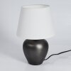 TAPONA Table lamp dark brown, matt nickel, 1-light source