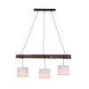 Leuchten-Direkt BARK Pendant Light Ecru, black, 3-light sources