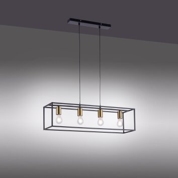 Leuchten-Direkt FABIO Pendant Light black, 4-light sources