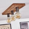 AMNICON Ceiling Light Light wood, black, 3-light sources